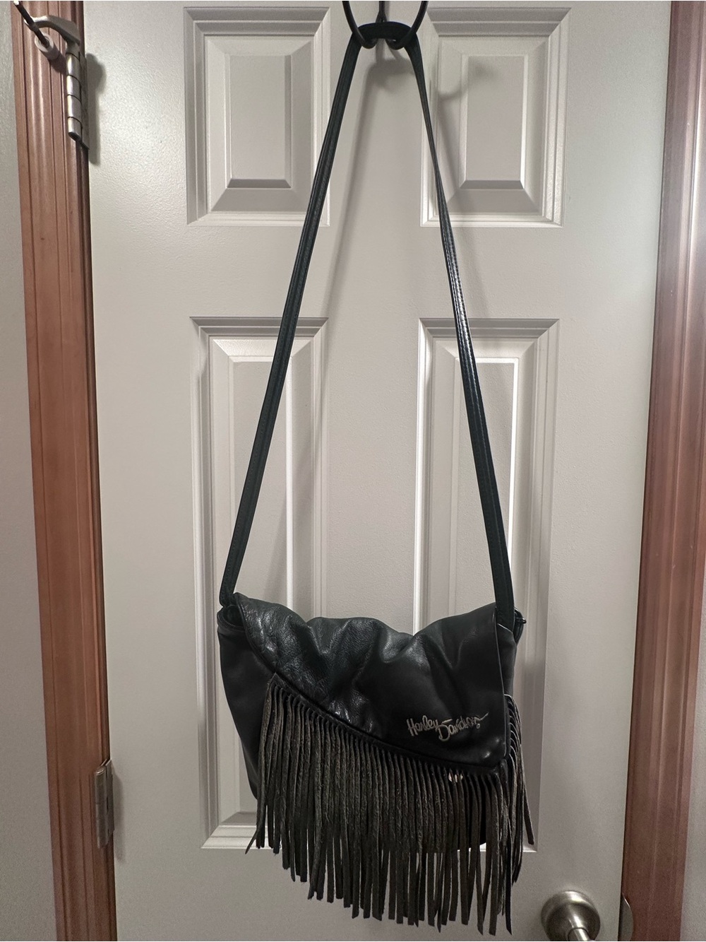Harley-Davidson Black Fringe Crossbody Shoulder Bag